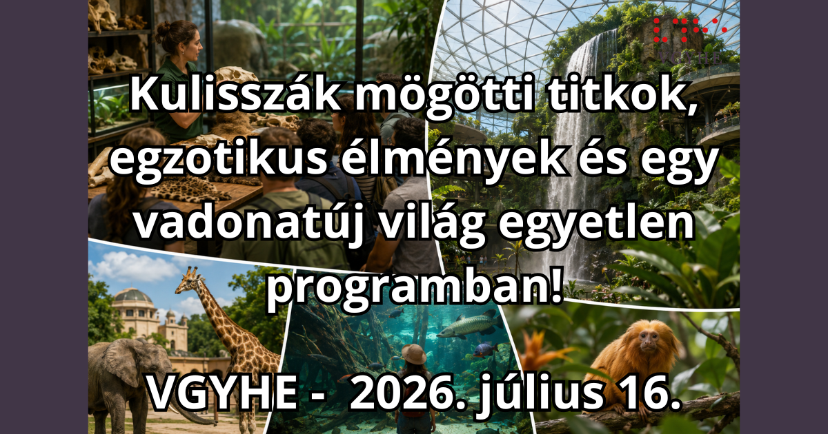 Fotómontázs, melyen a Biodóm, elefánt, zsiráf, majom, növények és egy foglalkozás látható.